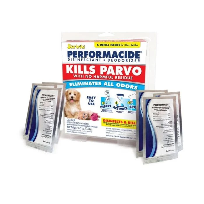 Starbrite Performacide® Parvo Killer & Disinfectant & Deodorizer 32 Oz. Refill Kit - 6 Pack 1 Starbrite Performacide® Parvo Killer & Disinfectant & Deodorizer 32 Oz. Refill Kit - 6 Pack
