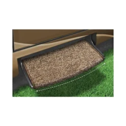 Prest-O-Fit Brown 22" Wraparound Radius RV Step Rug