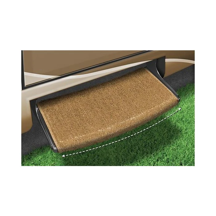 Prest-O-Fit Harvest Gold 22" Wraparound Radius RV Step Rug 1 Prest-O-Fit Harvest Gold 22" Wraparound Radius RV Step Rug