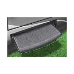 Prest-O-Fit Stone Gray 22" Wraparound Radius RV Step Rug