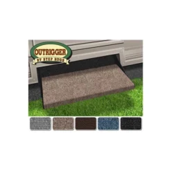 Prest-O-Fit Walnut Brown 23" Outrigger RV Step Rug