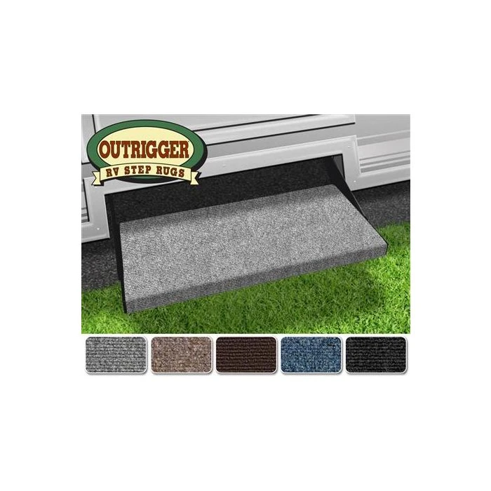 Prest-O-Fit Castle Gray 23" Outrigger RV Step Rug 1 Prest-O-Fit Castle Gray 23" Outrigger RV Step Rug