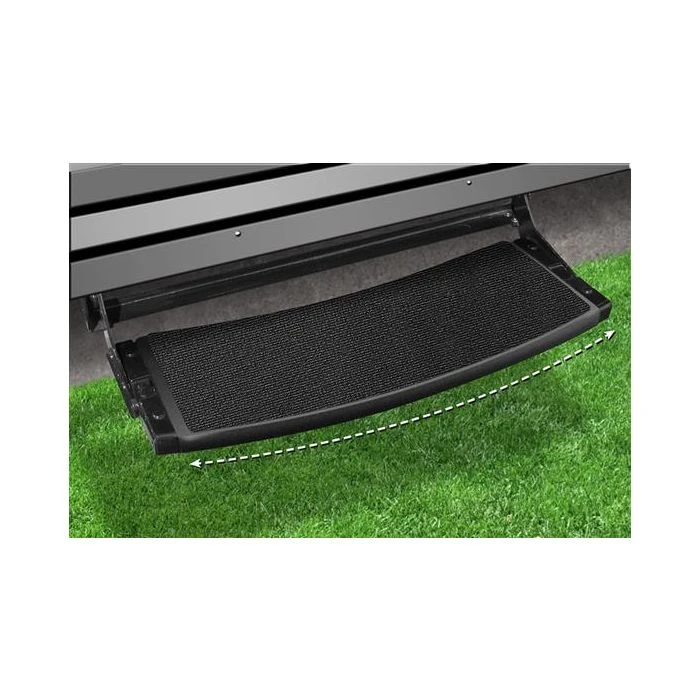 Prest-O-Fit Black Onyx 22" Outrigger Radius RV Step Rug 1 Prest-O-Fit Black Onyx 22" Outrigger Radius RV Step Rug