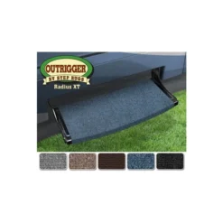 Prest-O-Fit Atlantic Blue 22" Outrigger Wraparound Radius XT RV Step Rug