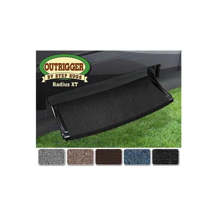Prest-O-Fit Black Onyx 22" Outrigger Wraparound Radius XT RV Step Rug 1 Prest-O-Fit Black Onyx 22" Outrigger Wraparound Radius XT RV Step Rug
