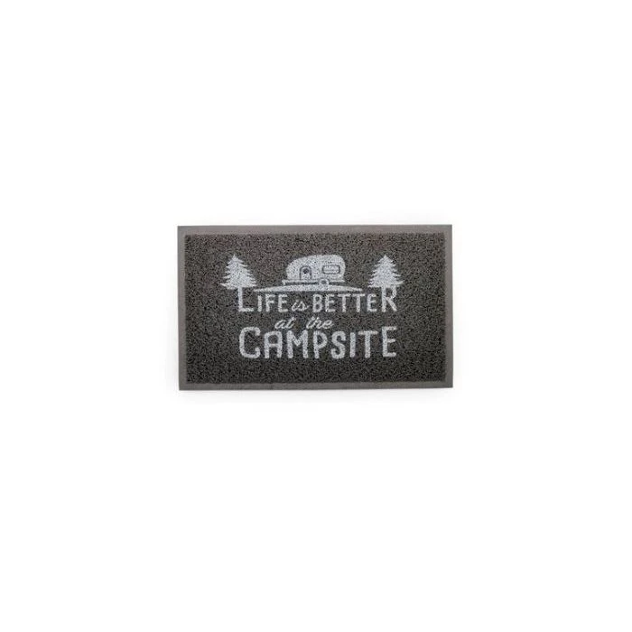 CAMCO Life Is Better At The Campsite Gray Scrub Rug 1 CAMCO Life Is Better At The Campsite Gray Scrub Rug