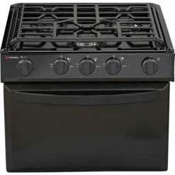 Suburban 17" Black 3-Burner Range