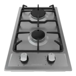 Contoure Deluxe Stainless Steel 2-Burner Built-in Electronic Ignition Gas Cooktop