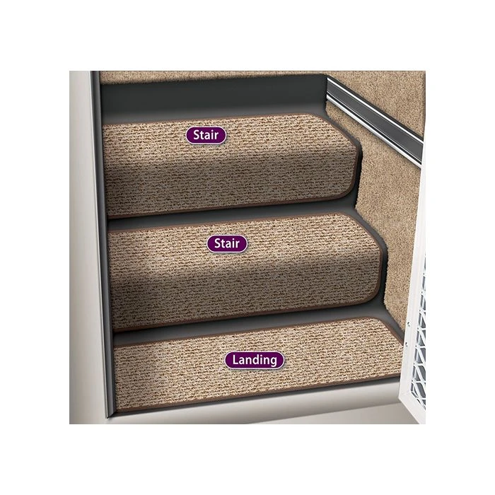 Prest-O-Fit Butter Pecan Step Hugger For Stair Step 1 Prest-O-Fit Butter Pecan Step Hugger For Stair Step