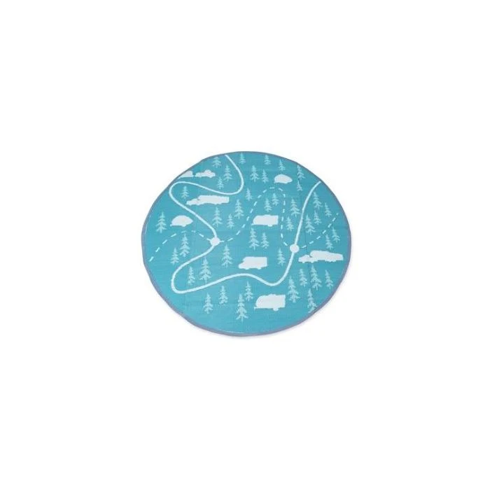Camco Life Is Better At The Campsite 6-Foot Round Outdoor Mat -RV Map Design 1 Camco Life Is Better At The Campsite 6-Foot Round Outdoor Mat -RV Map Design