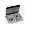 Dometic Stainless Steel 2 Burner Drop-In Cooktop W/ Glass Lid