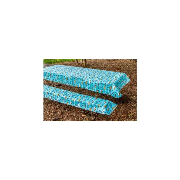 Camco Life Is Better At The Campsite Tablecloth With Bench Covers 1 Camco Life Is Better At The Campsite Tablecloth With Bench Covers